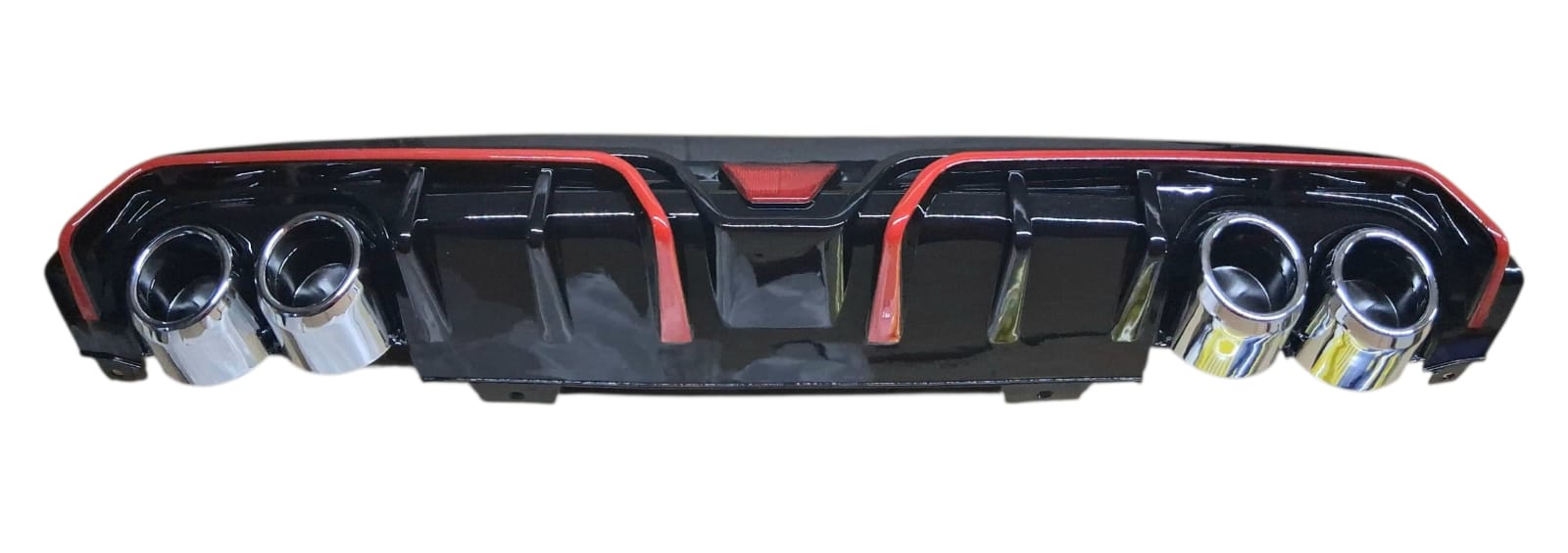 DIFUSOR LINEA ROJO DOBLE HONDA CIVIC 2016