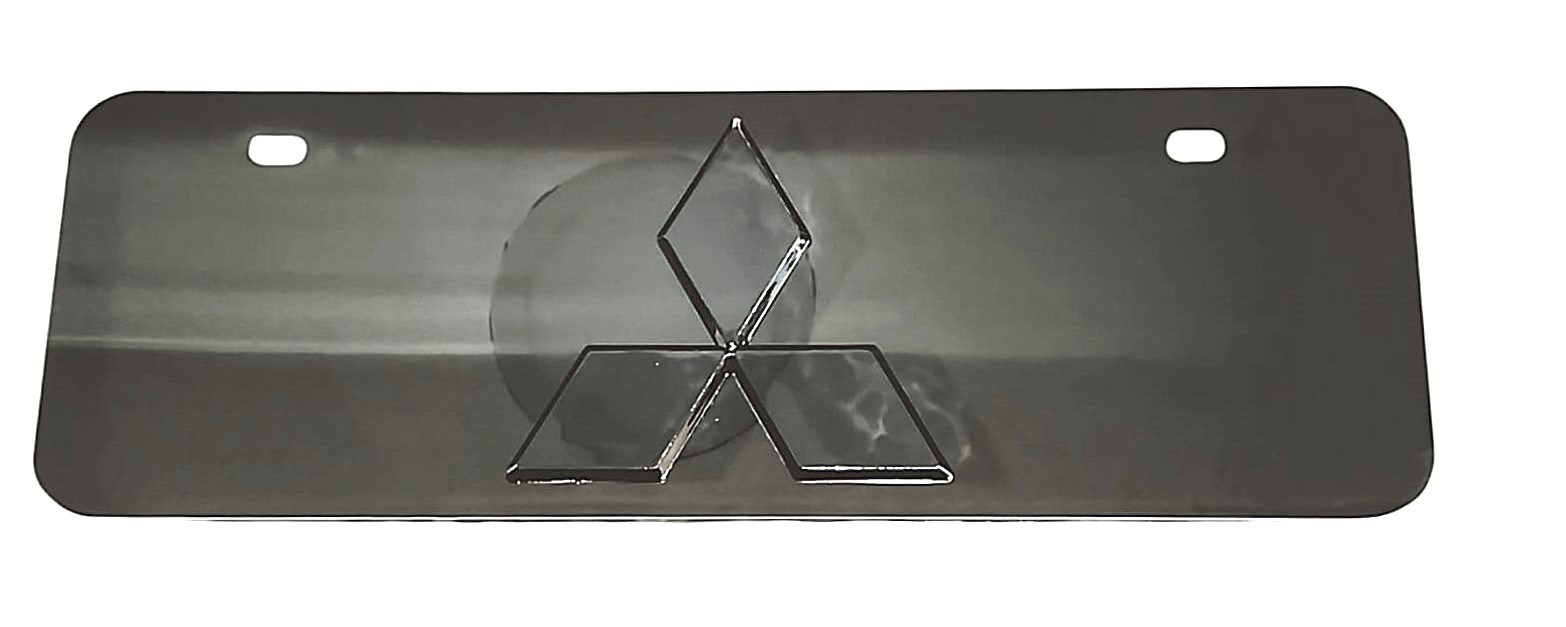 PLACA DE METAL CON LOGO MITSUBISHI